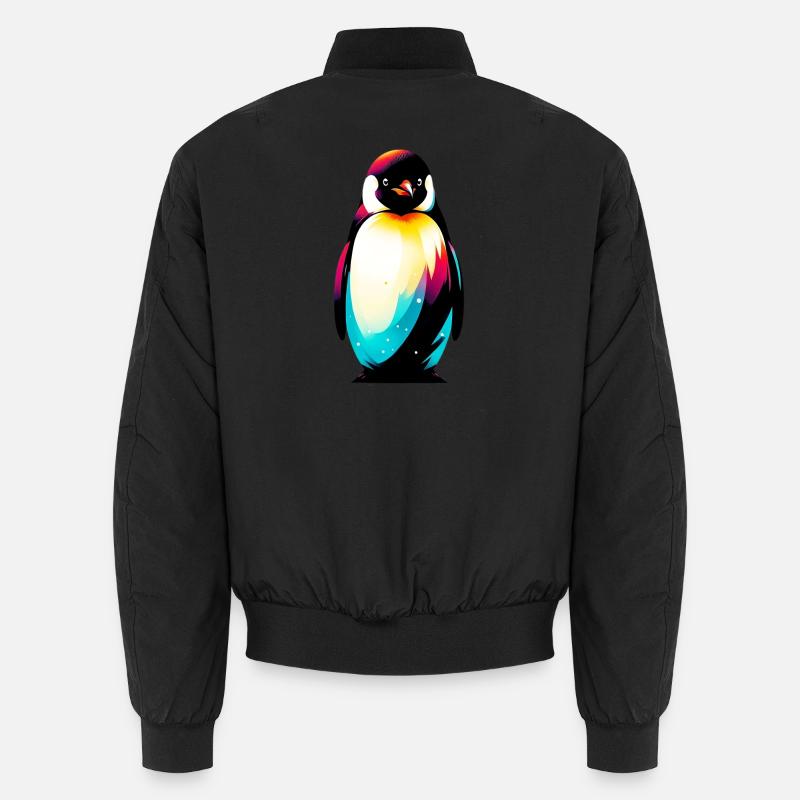 Pinguin - Unisex Bomberjacke - Schwarz