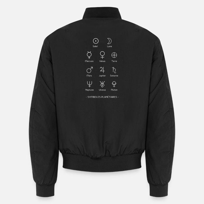 Planetare Symbole - Unisex Bomberjacke - Schwarz