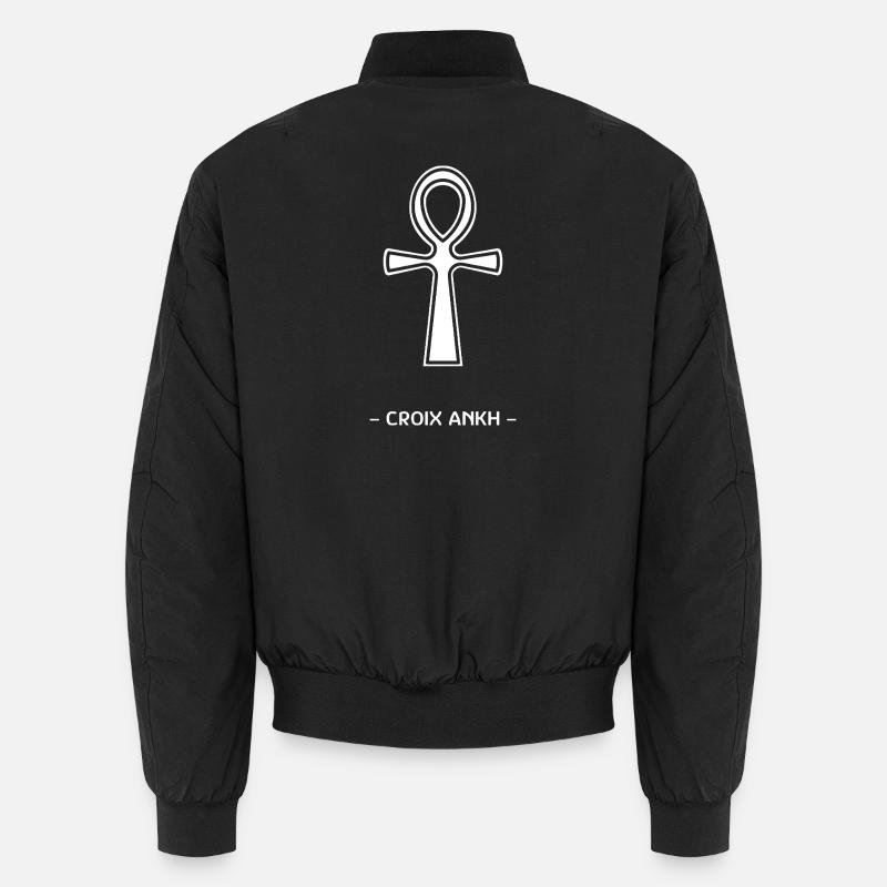 Ankh Cross - Unisex Bomber Jacket - black