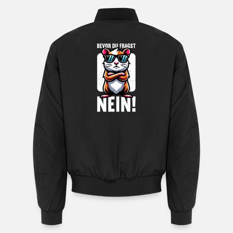 Before You Ask No Hamster Bad Mood Unisex Bomber Jacket