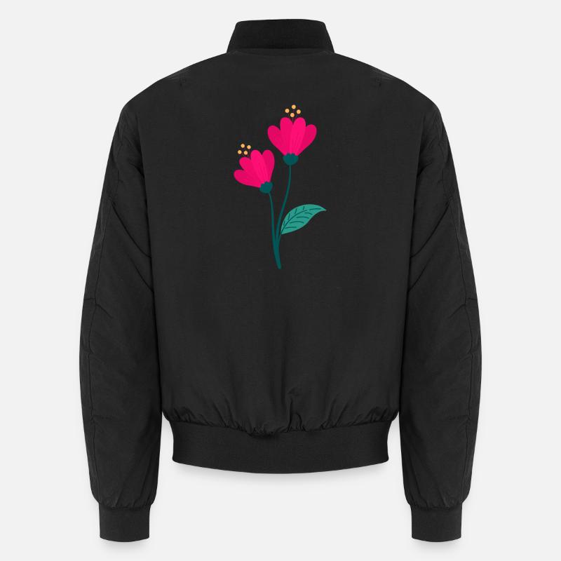 Blume - Unisex Bomberjacke - Schwarz
