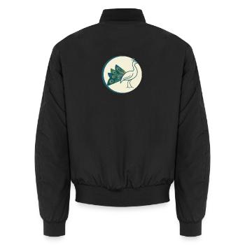 Pfau - Unisex Bomberjacke - Schwarz - Hinten - AI Model Male 185 light (185cm)