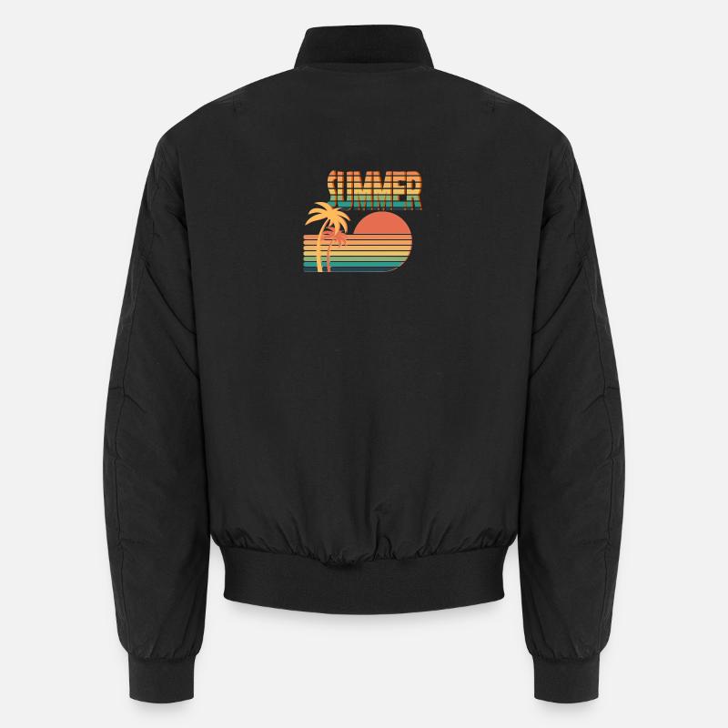 Rétro coucher de soleil Summer Vibe Design Bomber unisexe