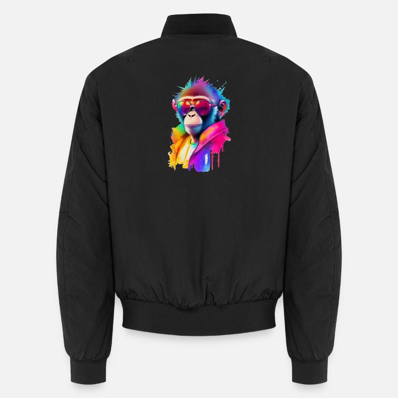 Monkey with sunglasses Unisex Bomber Jacket
