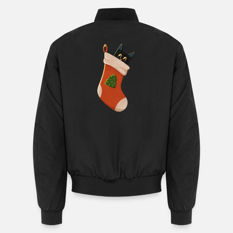 Cat in boots - Unisex Bomber Jacket - black