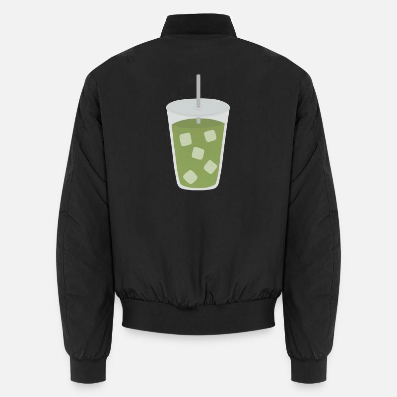 Eisgekühltes Matcha Latte Getränk - Unisex Bomberjacke - Schwarz