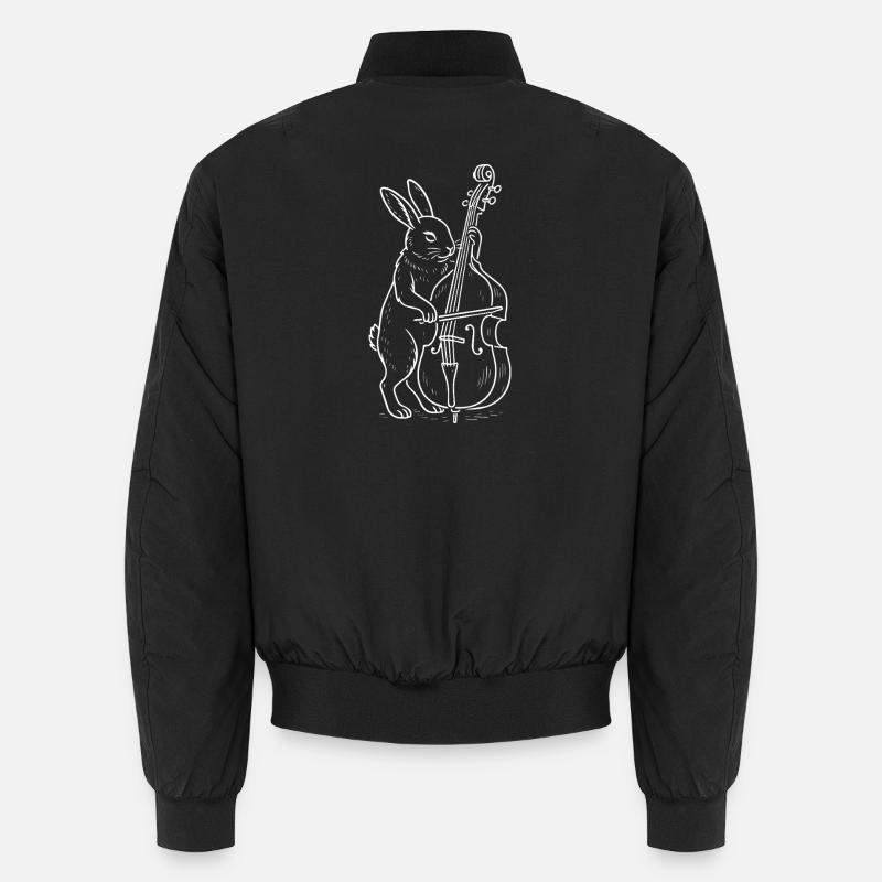 Rabbit joue de la contrebasse Bomber unisexe