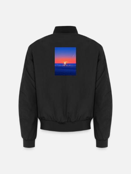 Sunset in netherland - Unisex Bomberjacke - Schwarz