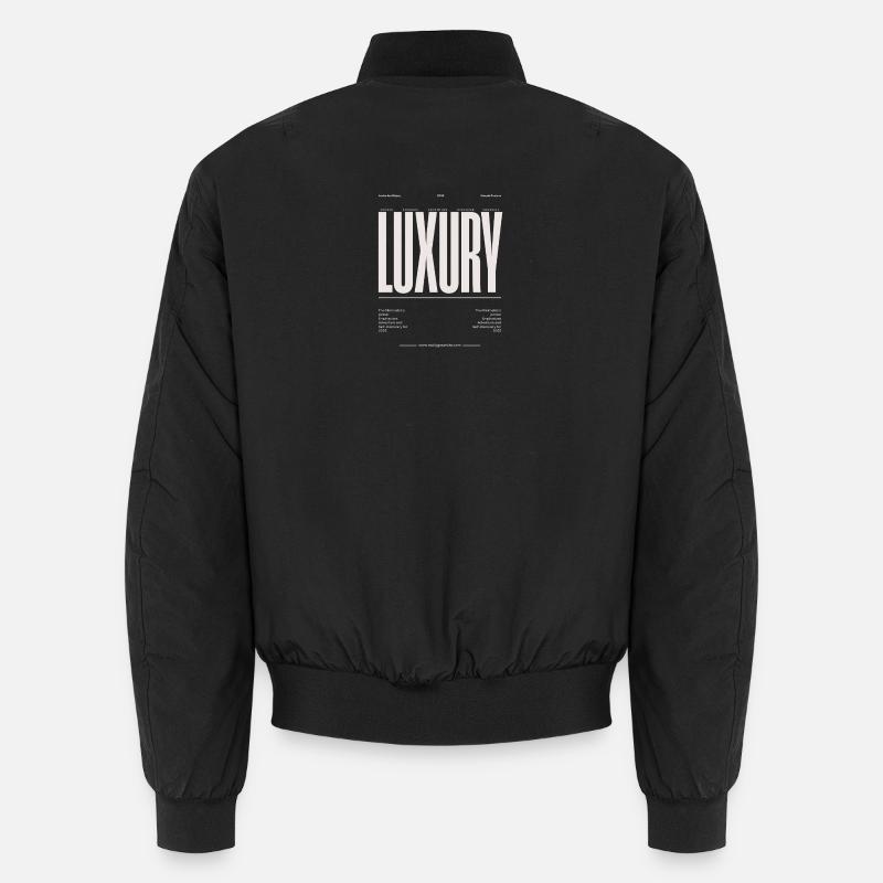 Luxury Uppercase Typography - Unisex Bomber Jacket - black