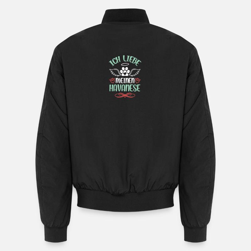 Havanese Liebe mit Flügeln - Unisex Bomberjacke - Schwarz
