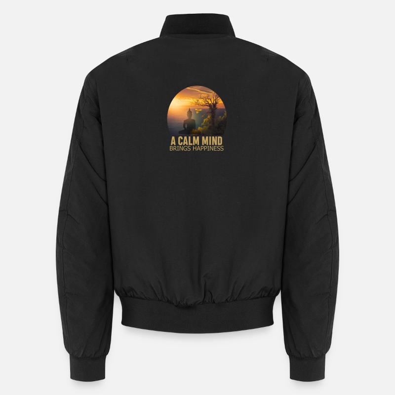 Ein ruhiger Geist bringt Glück Unisex Bomberjacke