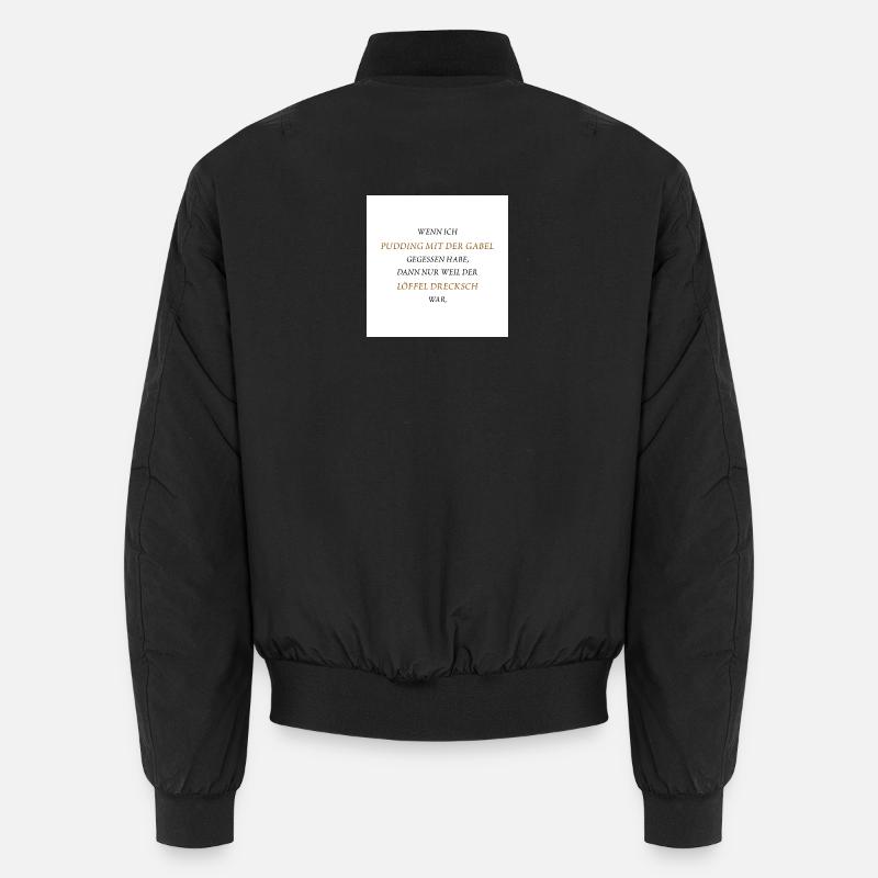 Pudding mit der Gabel - Unisex Bomberjacke - Schwarz