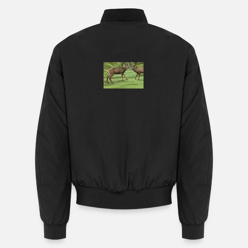 Hirsche Hirsche - Unisex Bomberjacke - Schwarz
