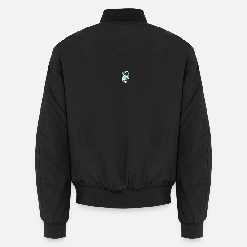 Astronaut hanging on Moon Unisex Bomberjacke