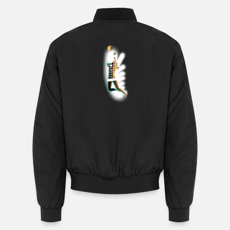 Volleyball - Unisex Bomberjacke - Schwarz