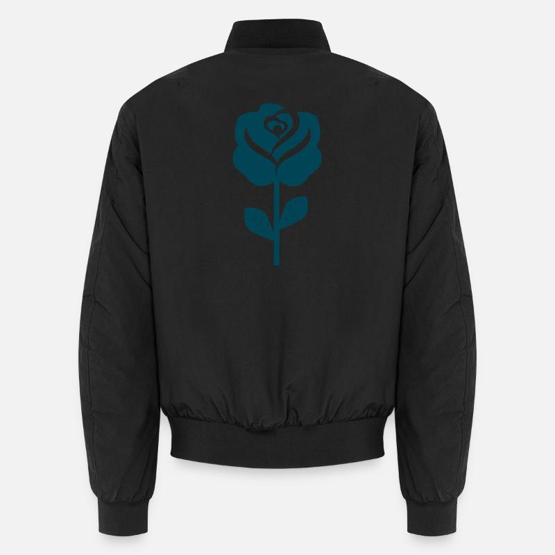Graphique abstrait rose en sarcelle - Bomber unisexe - noir