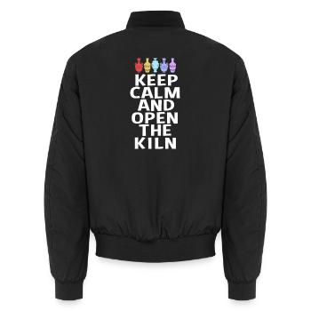 Töpferei - Unisex Bomberjacke - Schwarz - Hinten - AI Model Male 185 light (185cm)