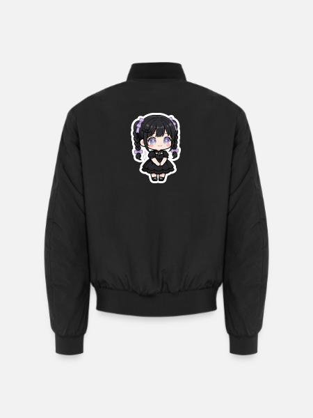 Kosmische Lolita Chibi in Schwarz - Unisex Bomberjacke - Schwarz