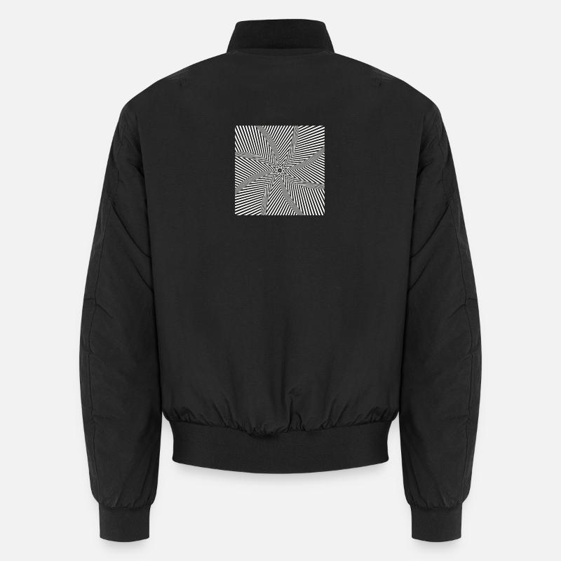 Starburst Optical Maze - Unisex Bomber Jacket - black