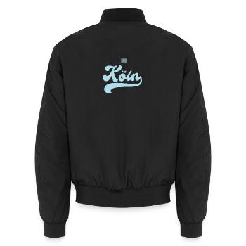 Dein Köln im retro Style - Unisex Bomberjacke - Schwarz - Hinten - AI Model Male 185 light (185cm)