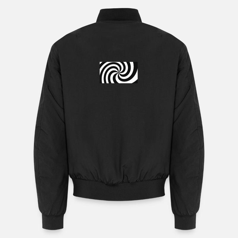 Hypnotic Black and White Hairspring - Unisex Bomber Jacket - black