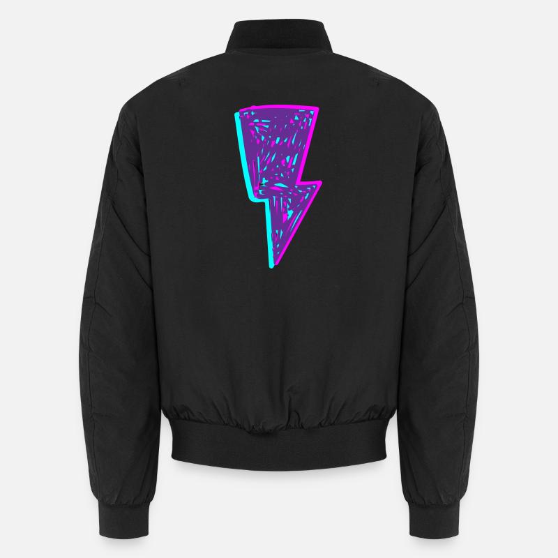 Psychedelic Neon Beam Unisex Bomber Jacket