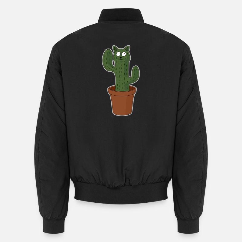 Chat comme cactus dans un pot de fleurs Bomber unisexe