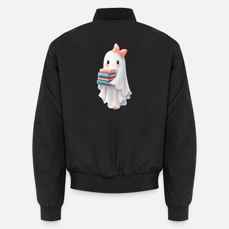 Geist Halloween Bücher Unisex Bomberjacke
