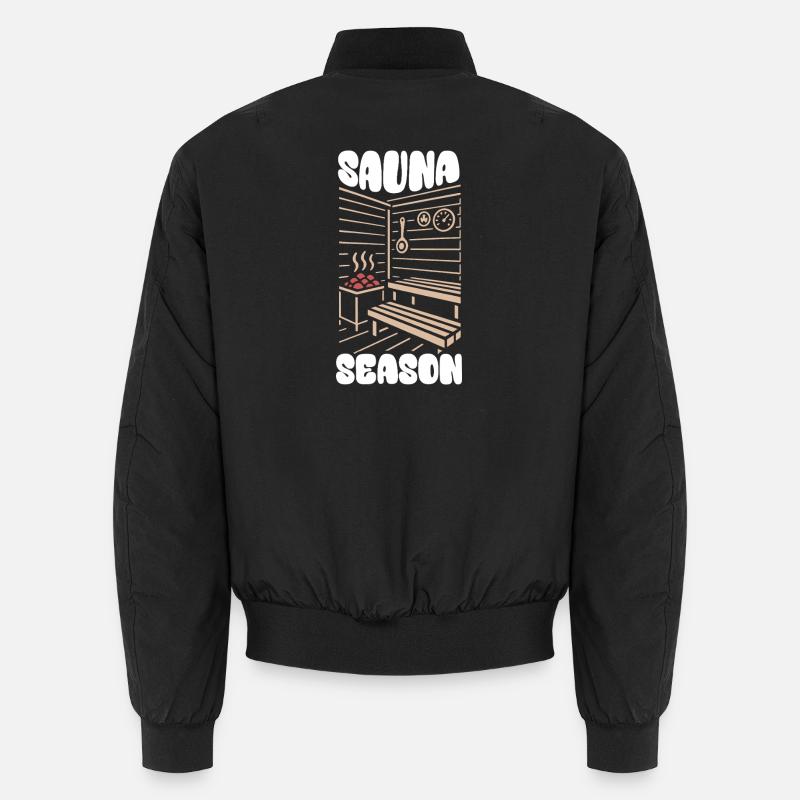 Sauna Season - Sauna - Saying - Unisex Bomber Jacket - black