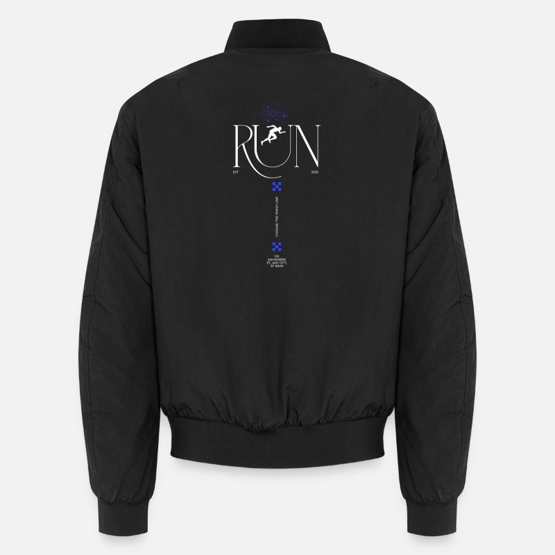 RUN Neon Runner Glyphs - Bomber unisexe - noir
