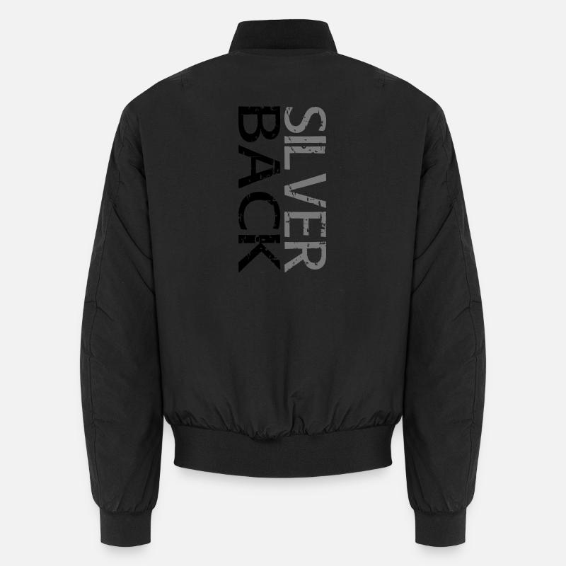 SILVERBACK (Two-line) - Unisex Bomber Jacket - black