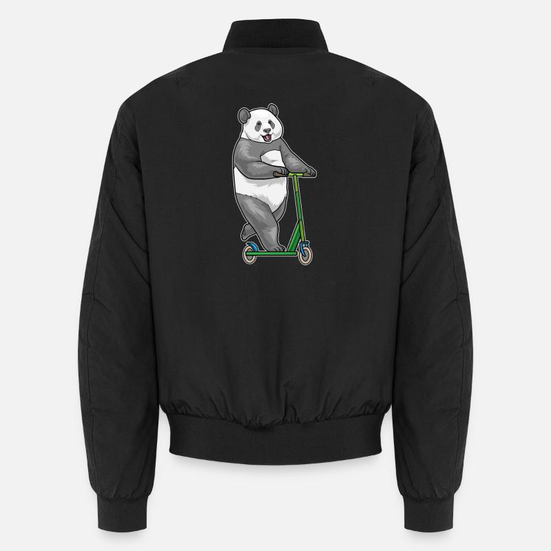Trottinette Panda - Bomber unisexe - noir
