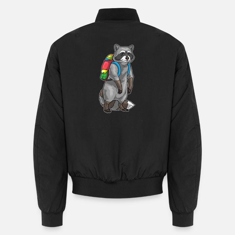 Raccoon Easter Student Unisex Bomber Jacket