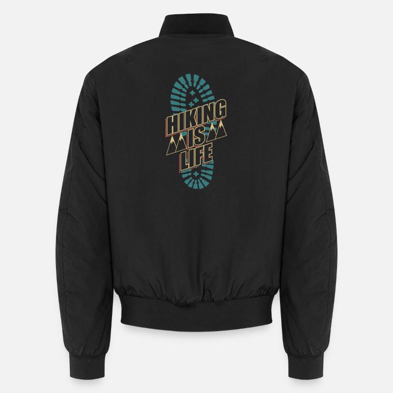 La randonnée, c’est la vie – Design de randonnée classique Bomber unisexe