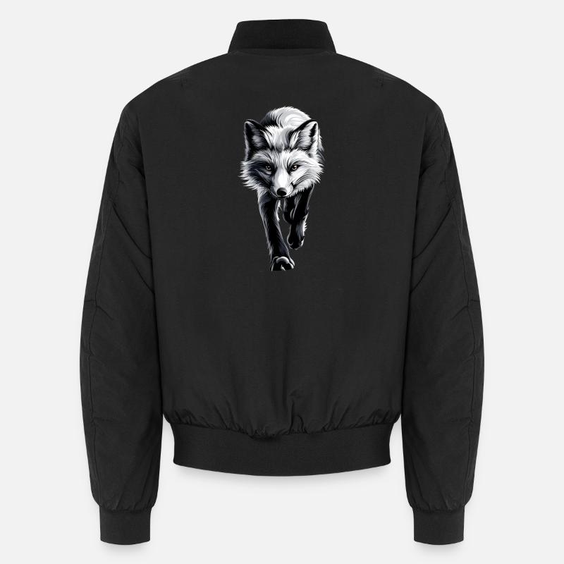 Polarfuchs Schneefuchs Eisfuchs Süßer Weißer Fuchs Unisex Bomberjacke