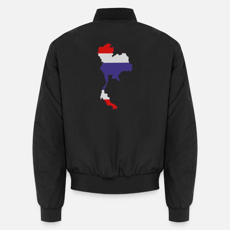 Carte de la Thaïlande avec drapeau Bomber unisexe