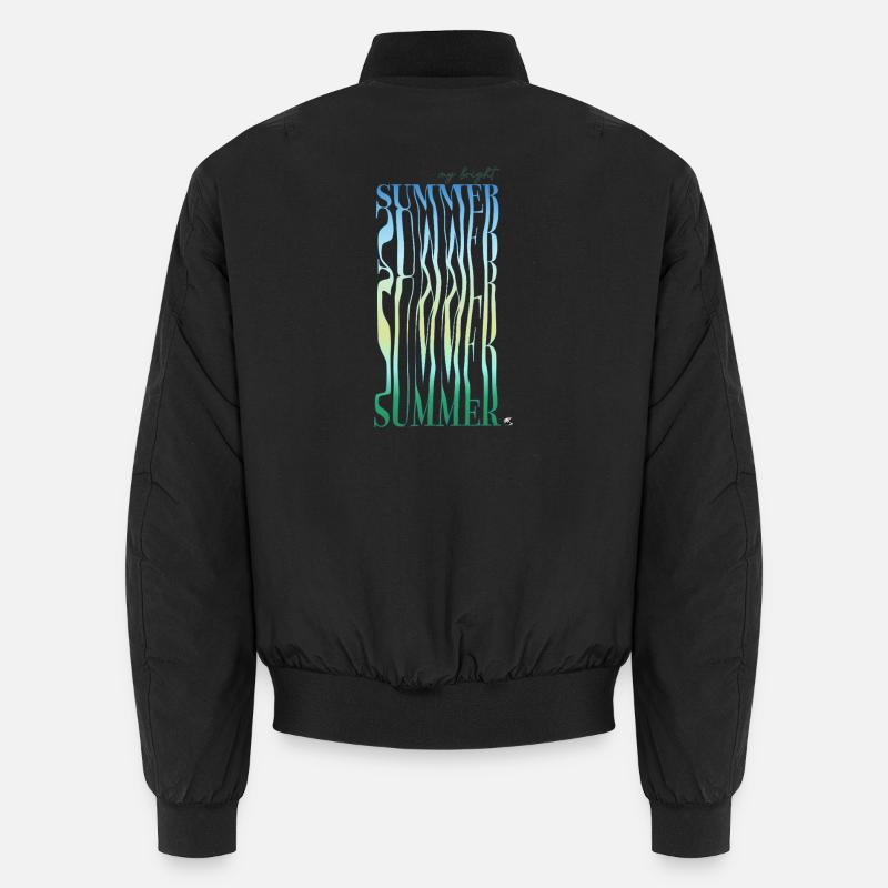 Letter illustration with gradient Unisex Bomber Jacket