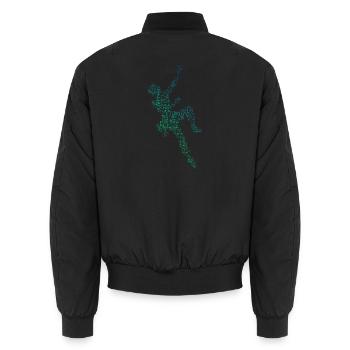 Die Bergsportlerinnen und Climbing passen zusammen - Unisex Bomberjacke - Schwarz - Hinten - AI Model Male 185 light (185cm)
