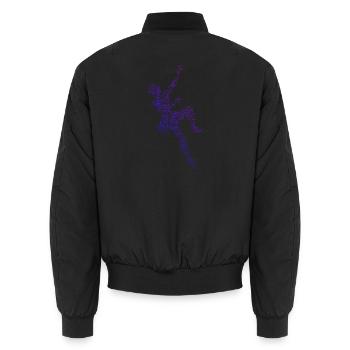 Die Bergsportlerinnen und Climbing passen zusammen - Unisex Bomberjacke - Schwarz - Hinten - AI Model Male 185 light (185cm)