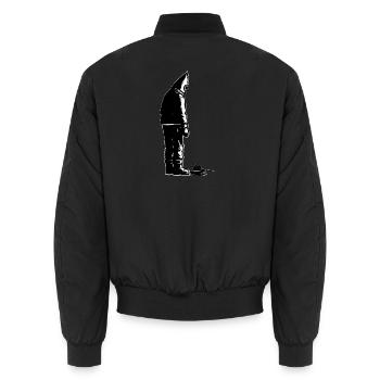 Coffeenaut Black and White Space Explorer - Unisex Bomberjacke - Schwarz - Hinten - AI Model Male 185 light (185cm)