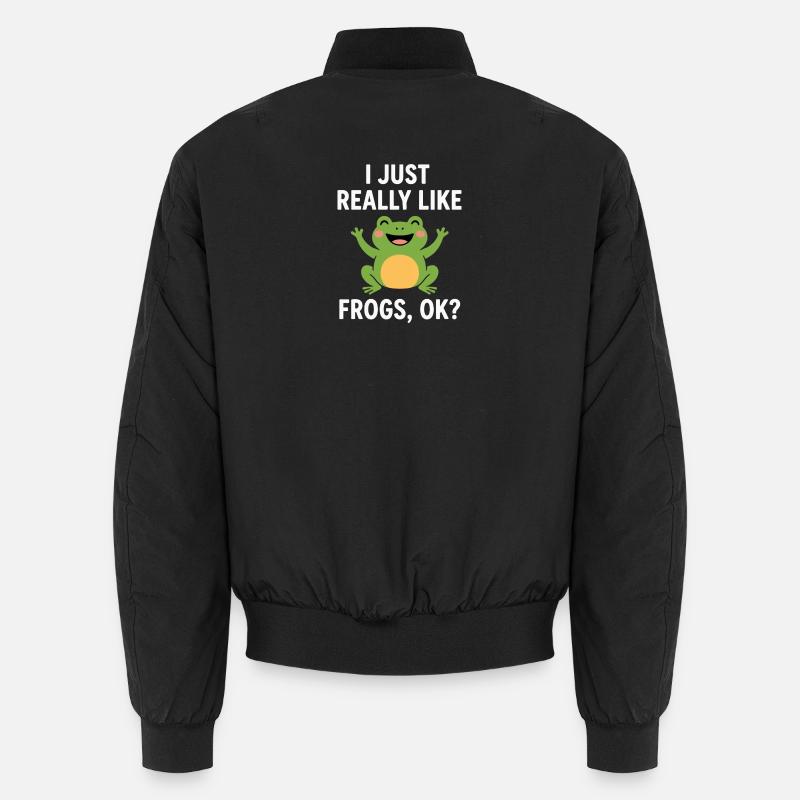 I just like frogs very much Design Unisex Bomber Jacket