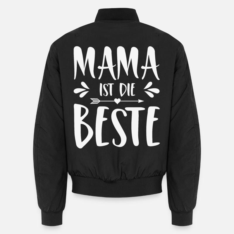 Mama ist die Beste - Unisex Bomberjacke - Schwarz