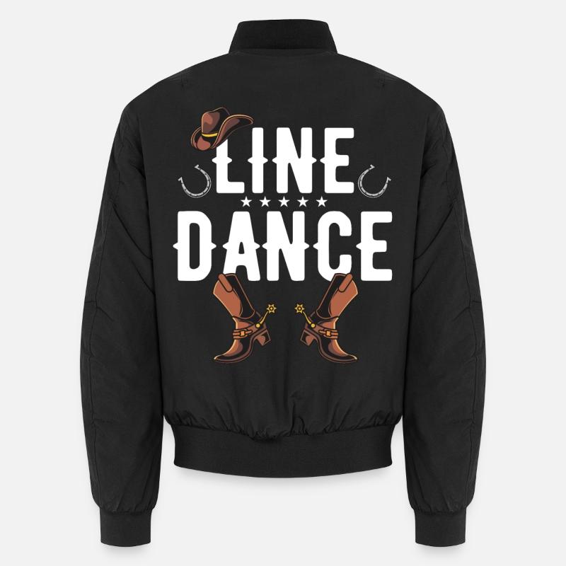 Line Dance - Unisex Bomberjacke - Schwarz