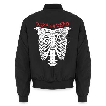Punx n’est pas mort - Bomber unisexe - noir - Dos - AI Model Male 185 light (185cm)