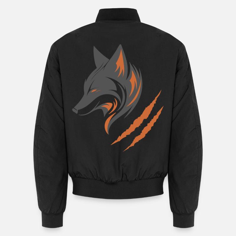Grey Fox | Orange Fox Unisex Bomber Jacket