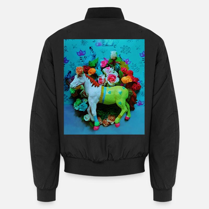 Buntes Karnevalspferd Unisex Bomberjacke