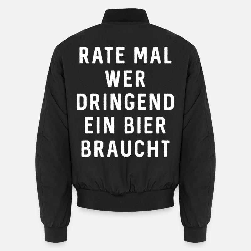 Devise amusante de la bière pour la convivialité Bomber unisexe