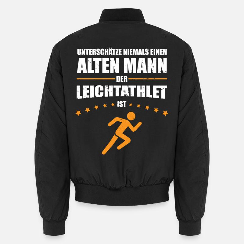 Geschenk Alter Mann - Leichtathlet | Retro Vintage Unisex Bomberjacke