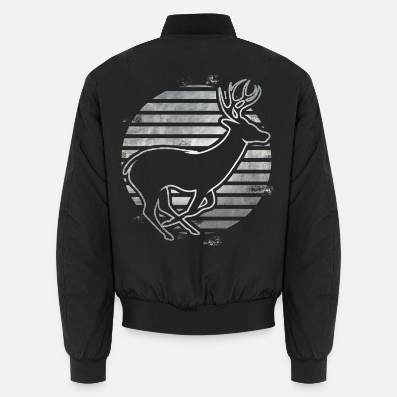 roe deer - Unisex Bomber Jacket - black