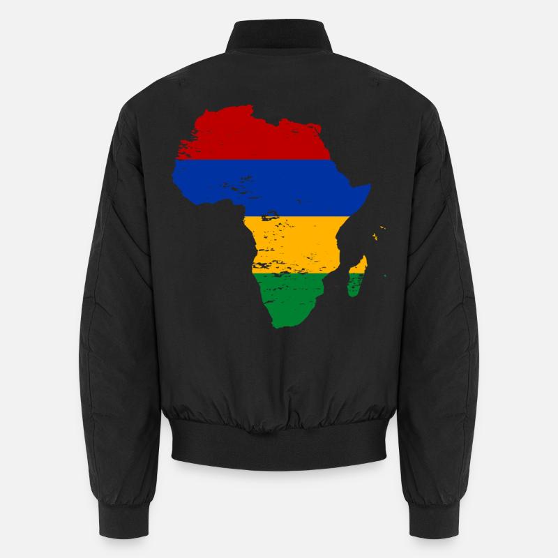 Drapeau Maurice Afrique - Bomber unisexe - noir